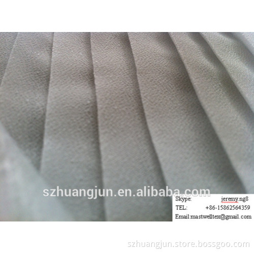 crinkle chiffon+bronzing on poly fabric